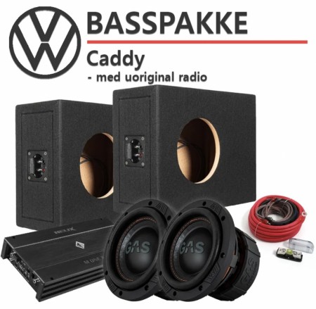 Dobbel basspakke for VW Caddy 2004-2020 (uorginal spiller)