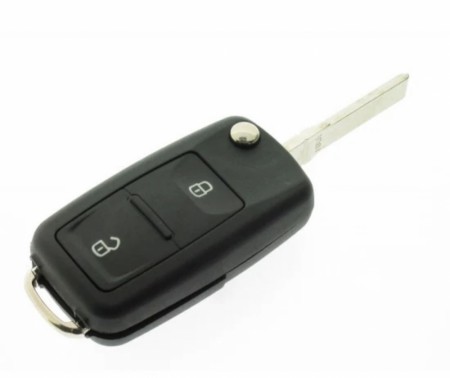 Nøkkelskall Volkswagen 2 knapper ink. nøkkelemne HU66