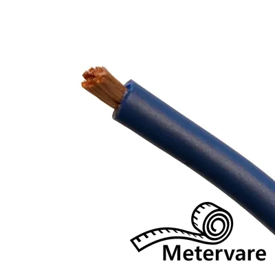 10mm2 Auto-Connect strømkabel Blå OFC 100% kobber