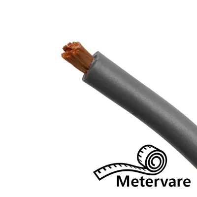 10mm2 Auto-Connect strømkabel Grå OFC 100% kobber