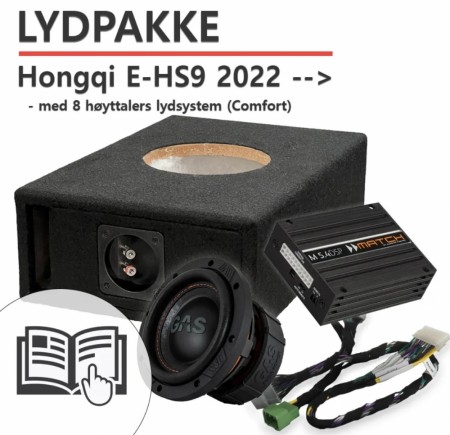 Match lydoppgraderingspakke Hongqi E-HS9 - 8 høyttalere