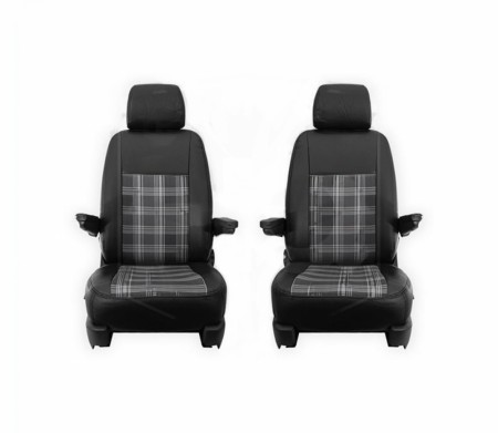 Setetrekk GTI-style grå 1 + 1 VW T5.1-T6.1