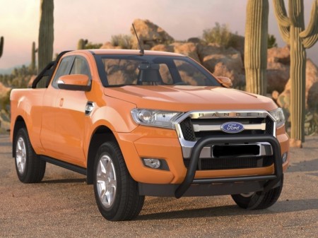 Ford Ranger/Raptor 2016+ Frontbøyle m/tverrbøyle 76mm / 51mm Sort