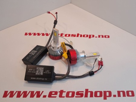 H1 LED 3000K-7200K m/appstyring Gult og hvitt lys