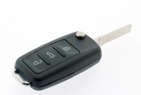 Nøkkelskall Volkswagen 3 knapper ink. nøkkelemne HU66