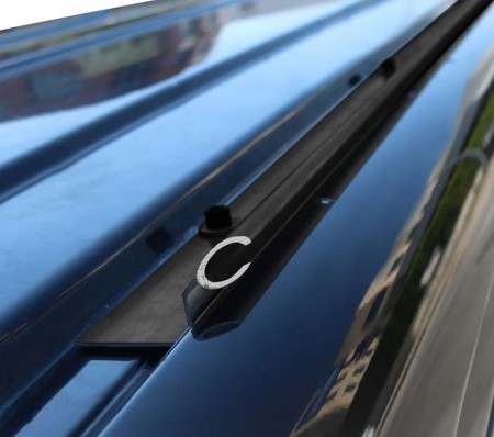 Rail i sort for fortelt/solseil etc VW Transporter Caravelle Multivan T5-T6.1 L2 Lang